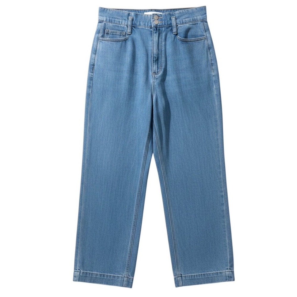 PAIGE Anessa Wide Leg Jeans Womens 27 Blue High Rise Denim